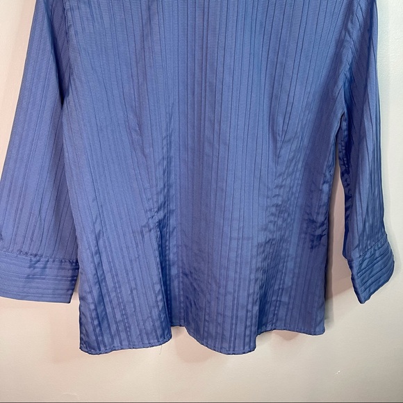 Blue Croft & Barrow Button Down Blouse - Picture 7 of 7